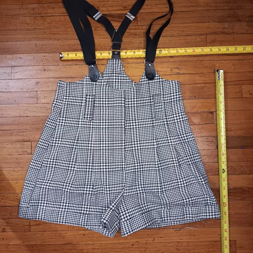 G.S.L Black and White Checkered Overalls